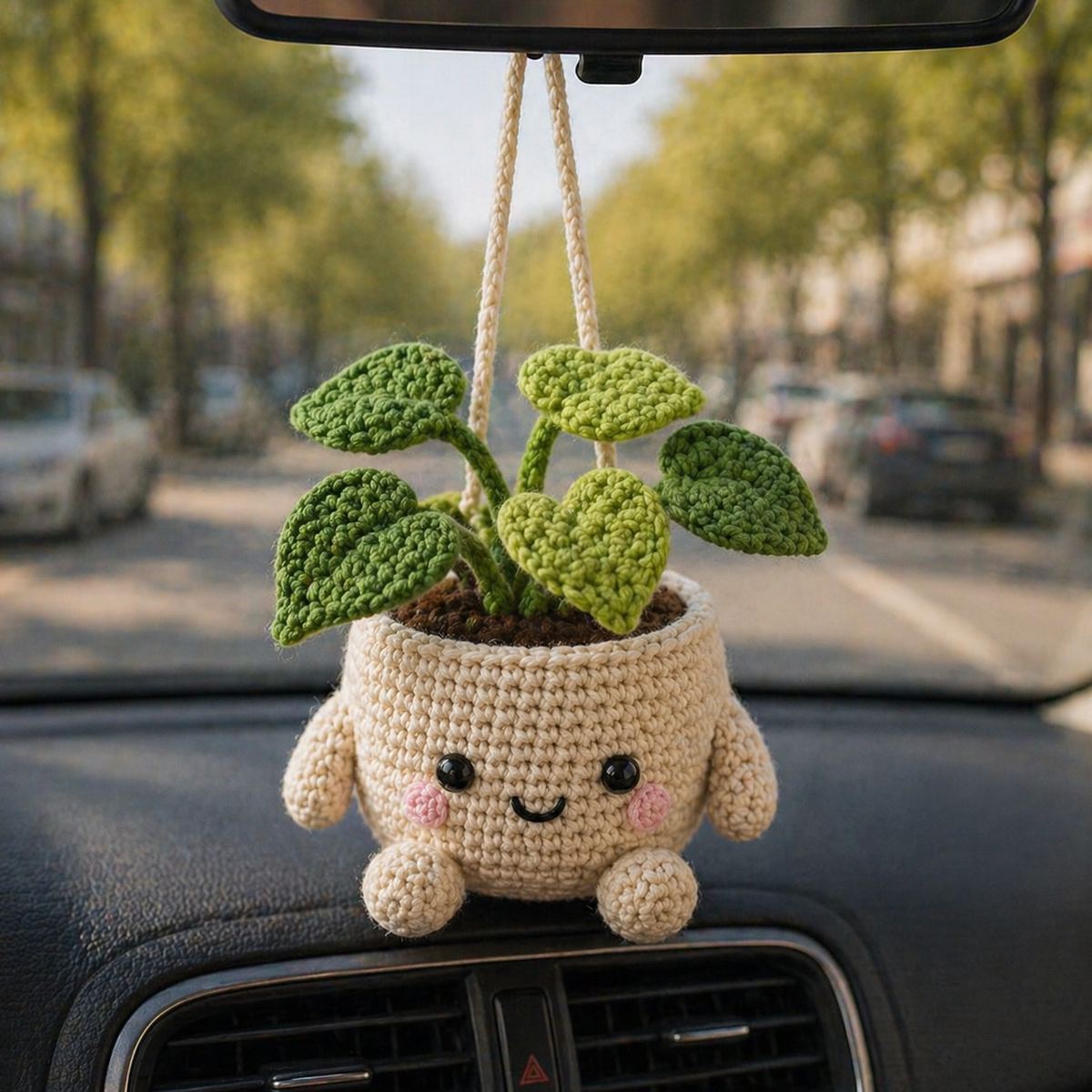 Crochet Car Hanging – Whimsical Favorites Rearview Mirror Charm