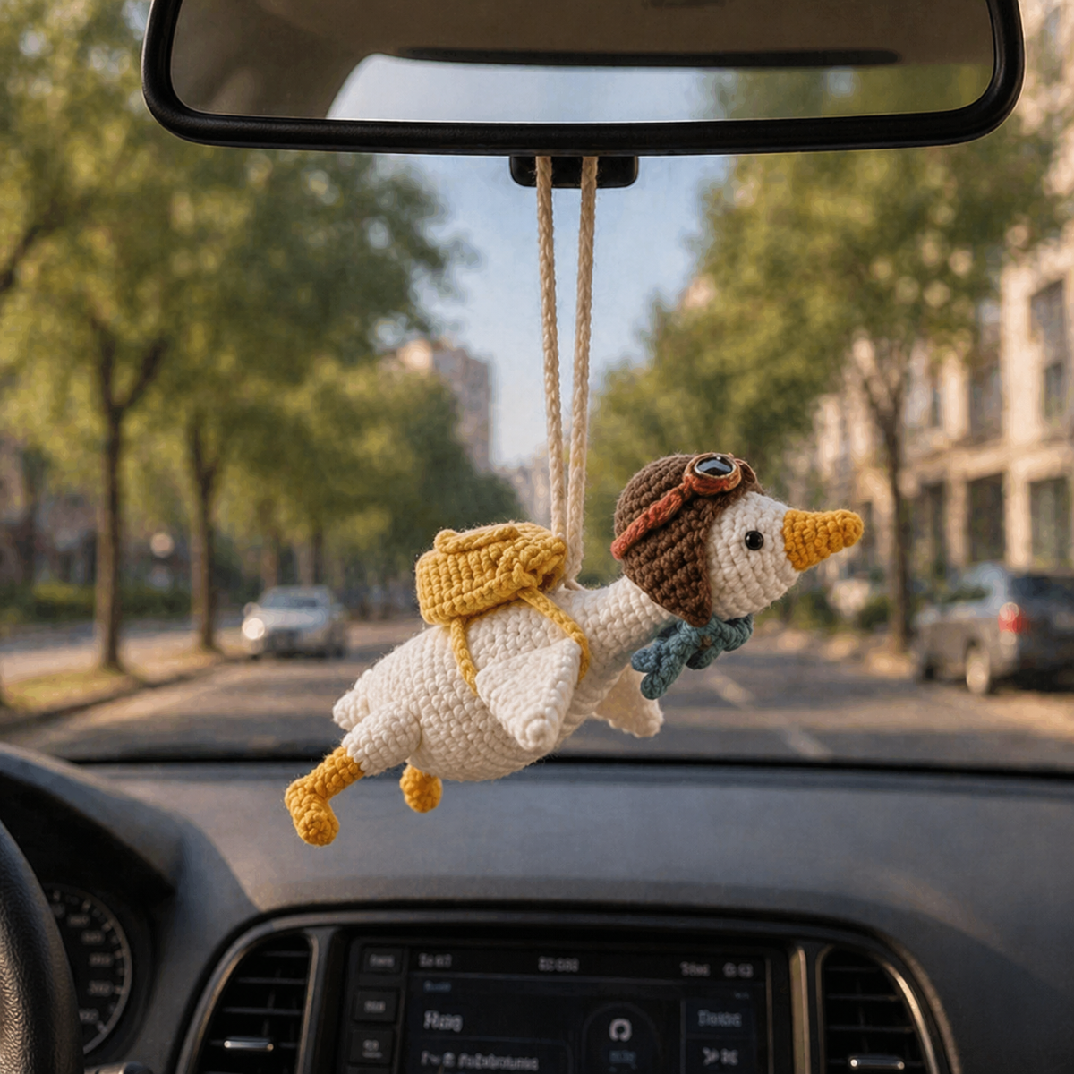 Crochet Car Hanging – Sea & Animal Friends Rearview Mirror Charm
