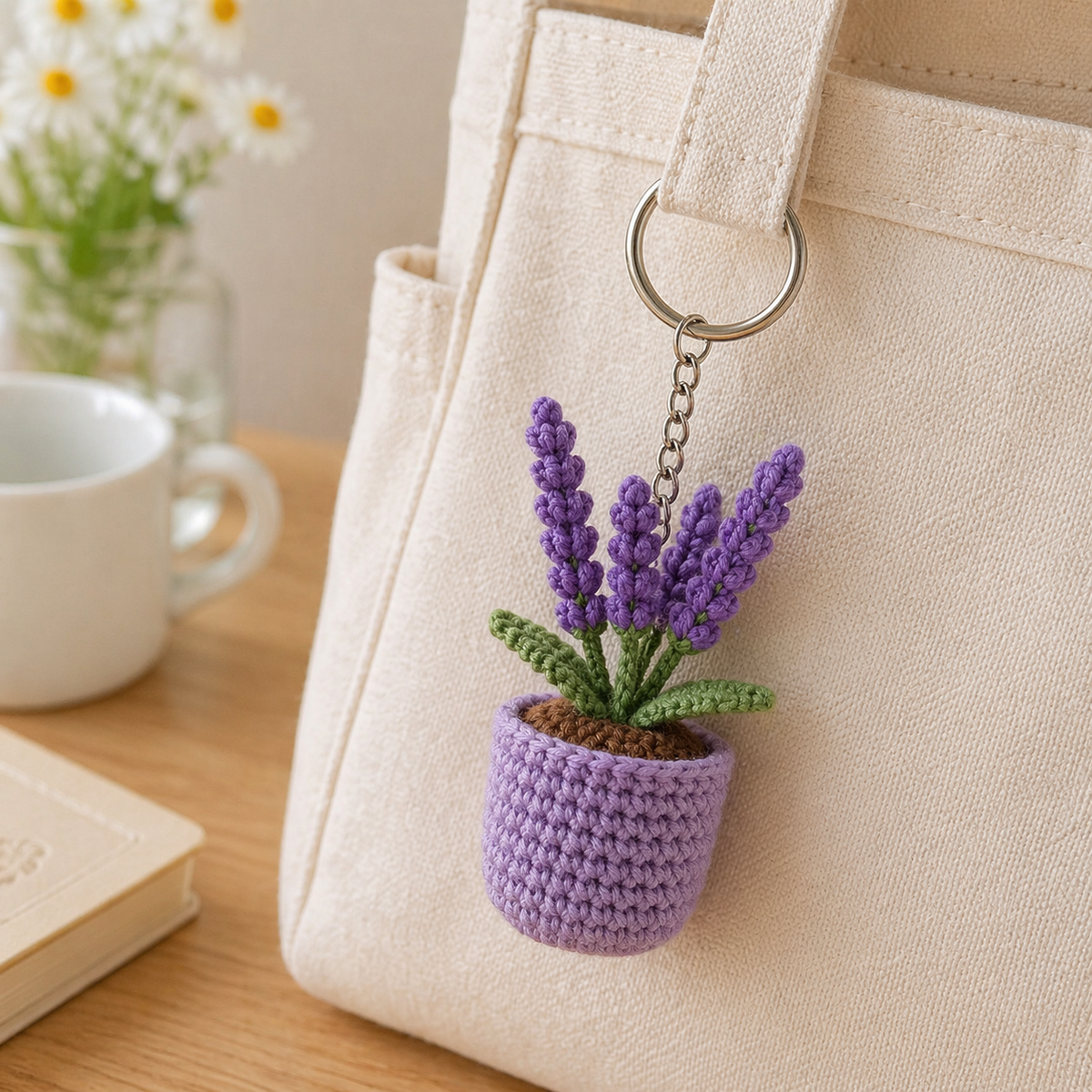 Crochet Flower Keychain – Garden Blooms