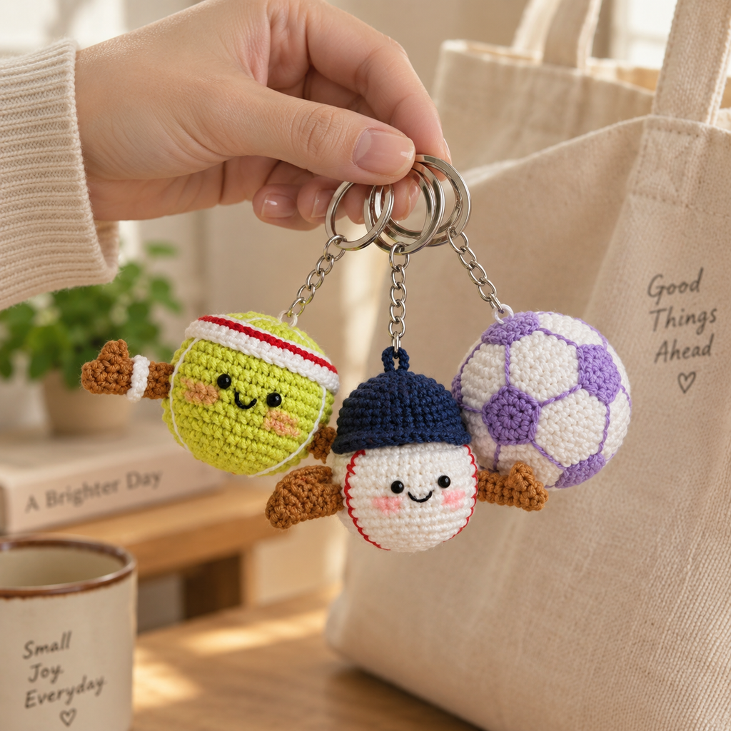 Crochet Keychain – Sports Friends