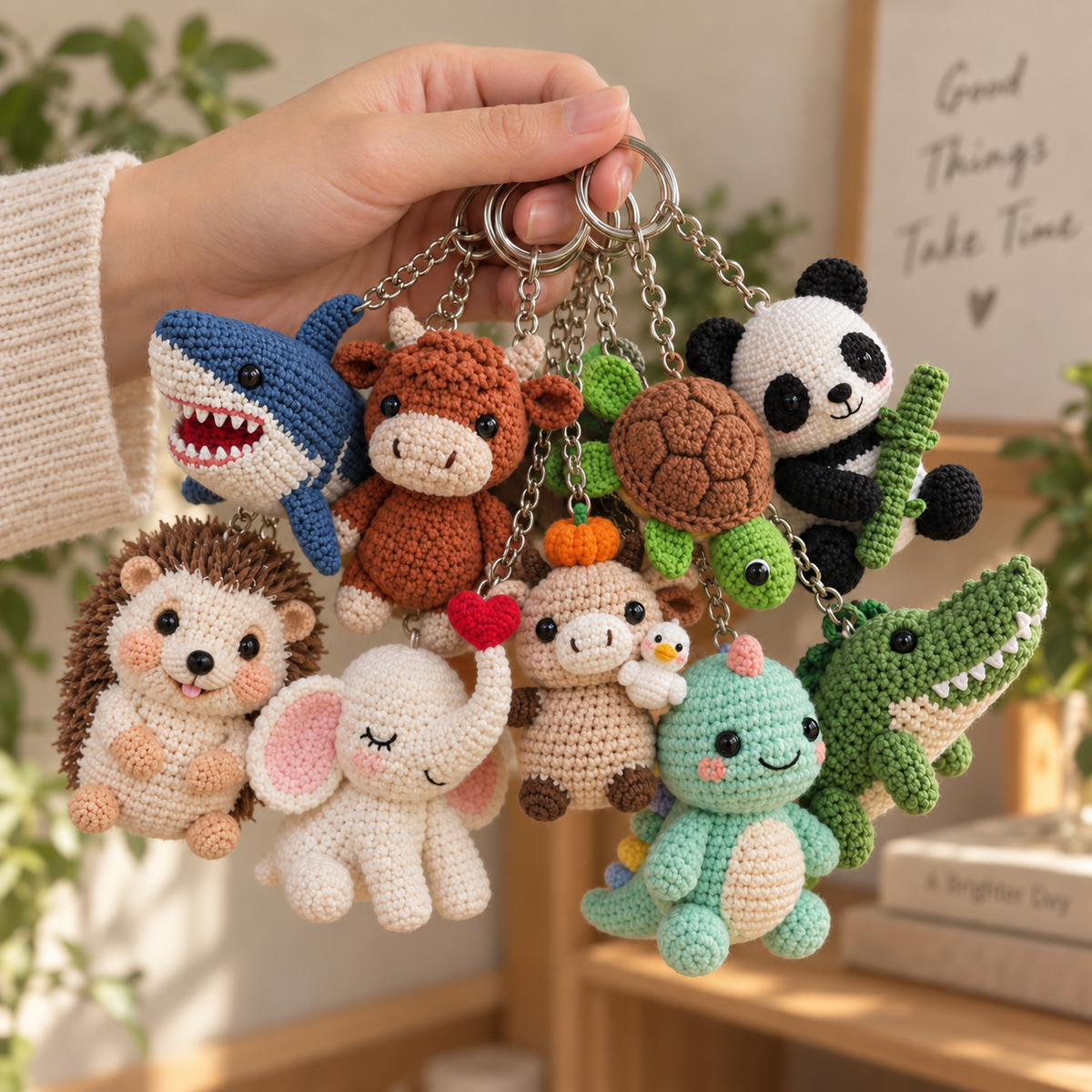Crochet Keychain – Animal Adventure Friends