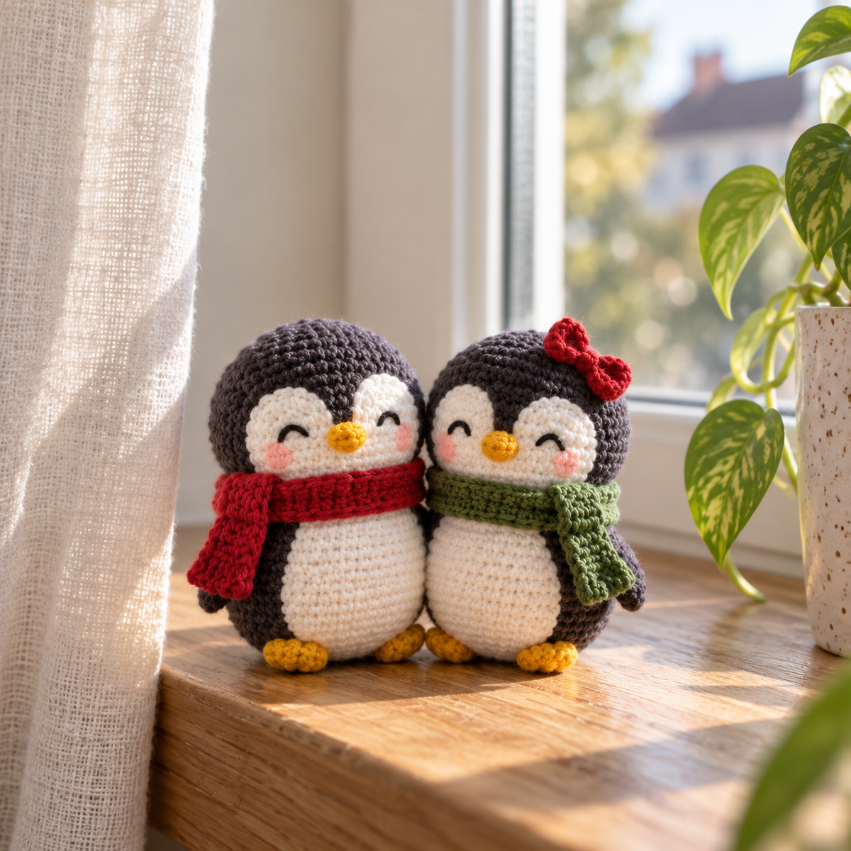 Crochet Amigurumi – Winter Penguin Pair