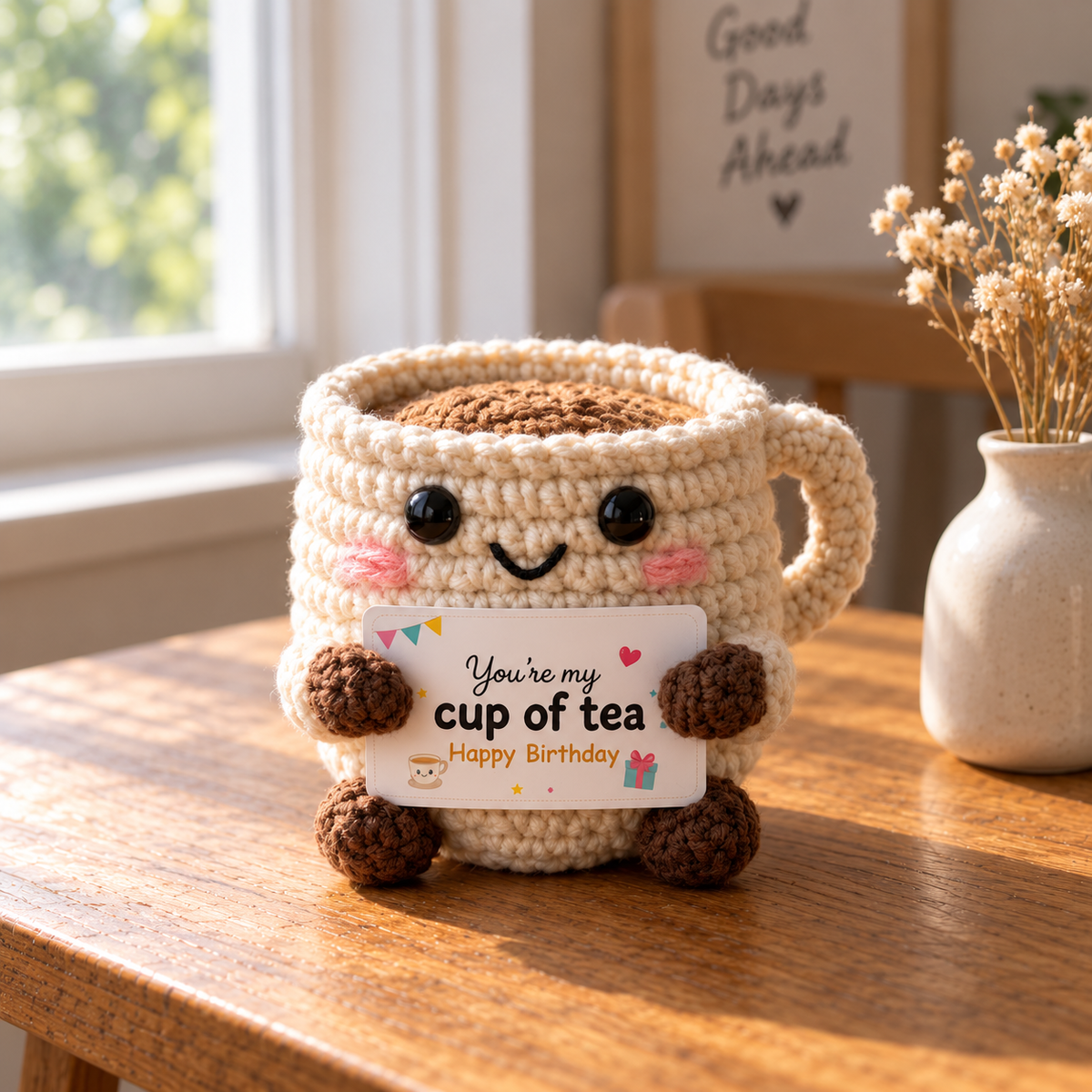 Amigurumi Emotional Support – Cozy Object Friends with Custom Message