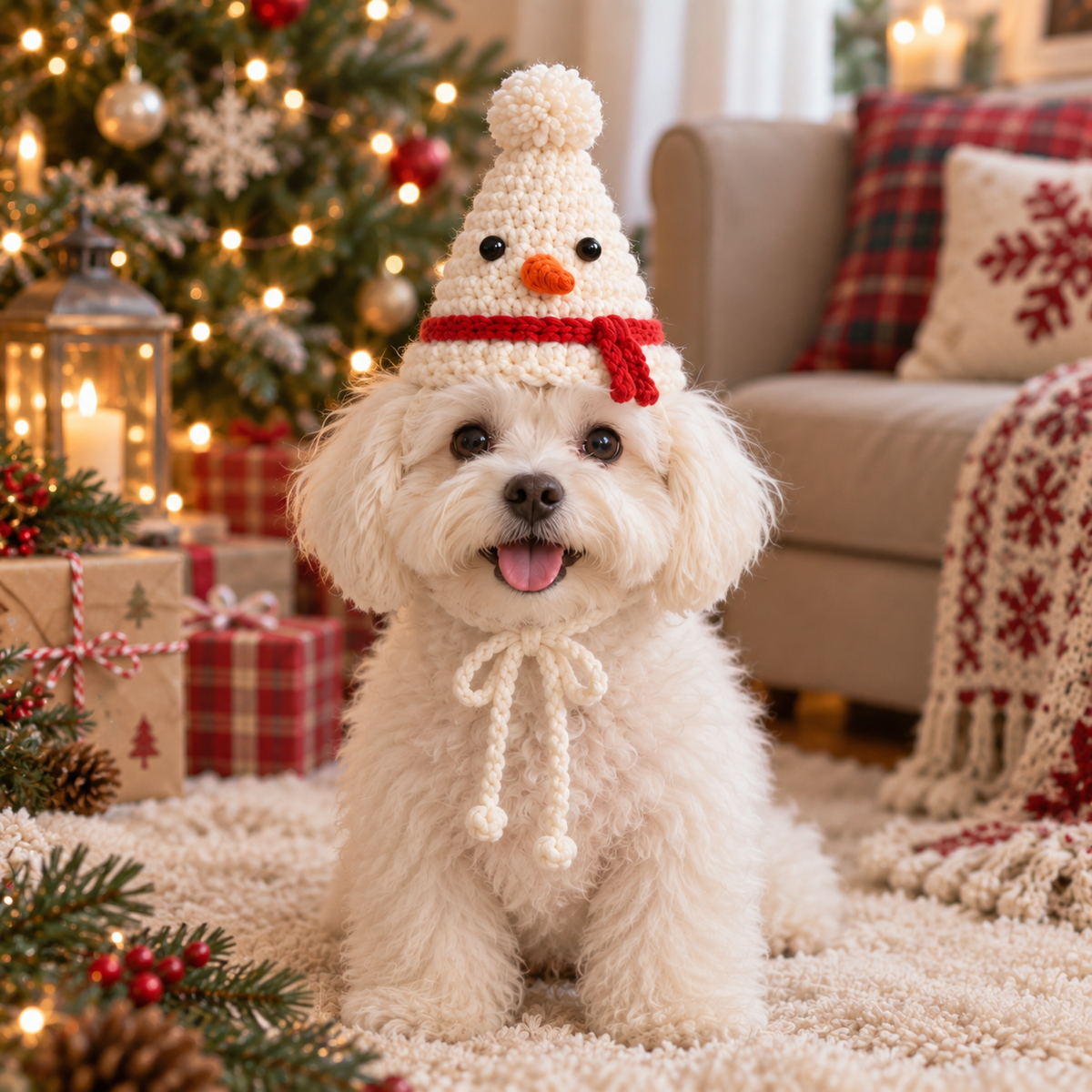 Crochet Pet Hat – Christmas Holiday Styles