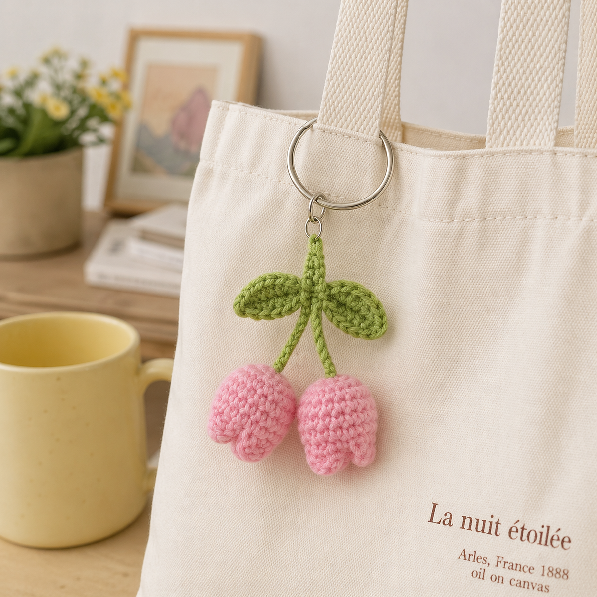Crochet Flower Keychain – Garden Blooms