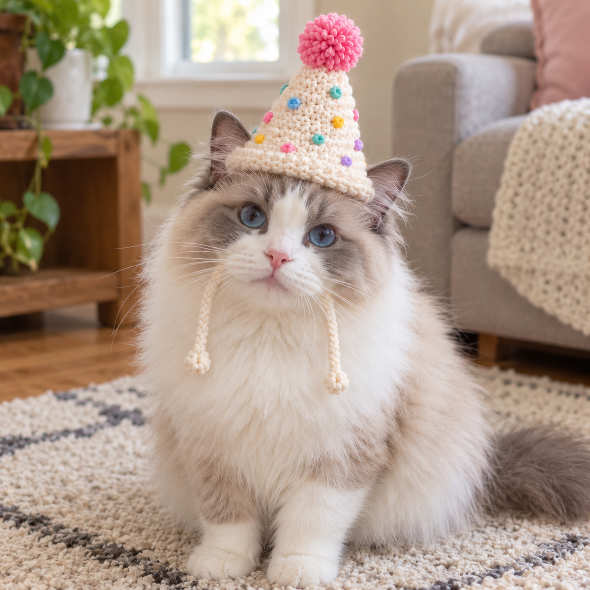 Crochet Pet Hat – Birthday Party Styles