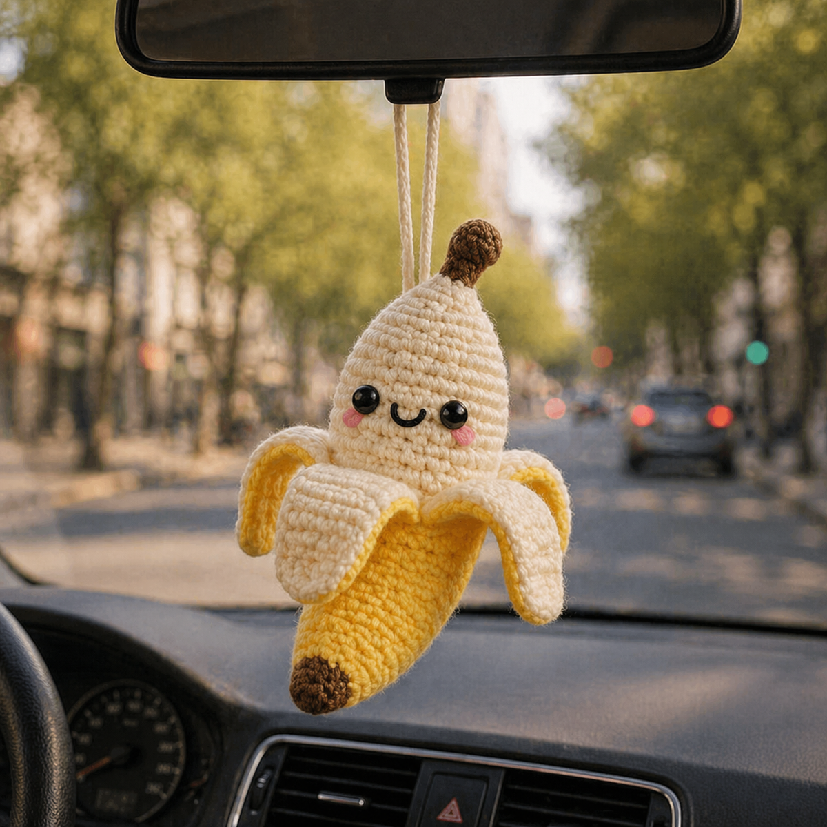 Crochet Car Hanging – Whimsical Favorites Rearview Mirror Charm