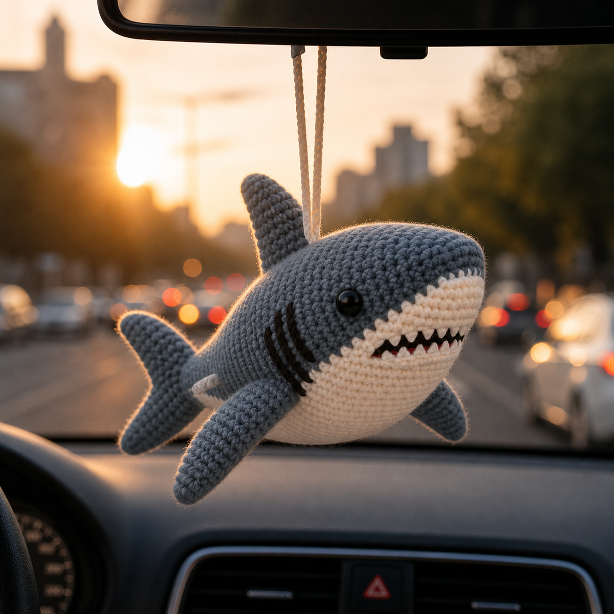 Crochet Car Hanging – Sea & Animal Friends Rearview Mirror Charm