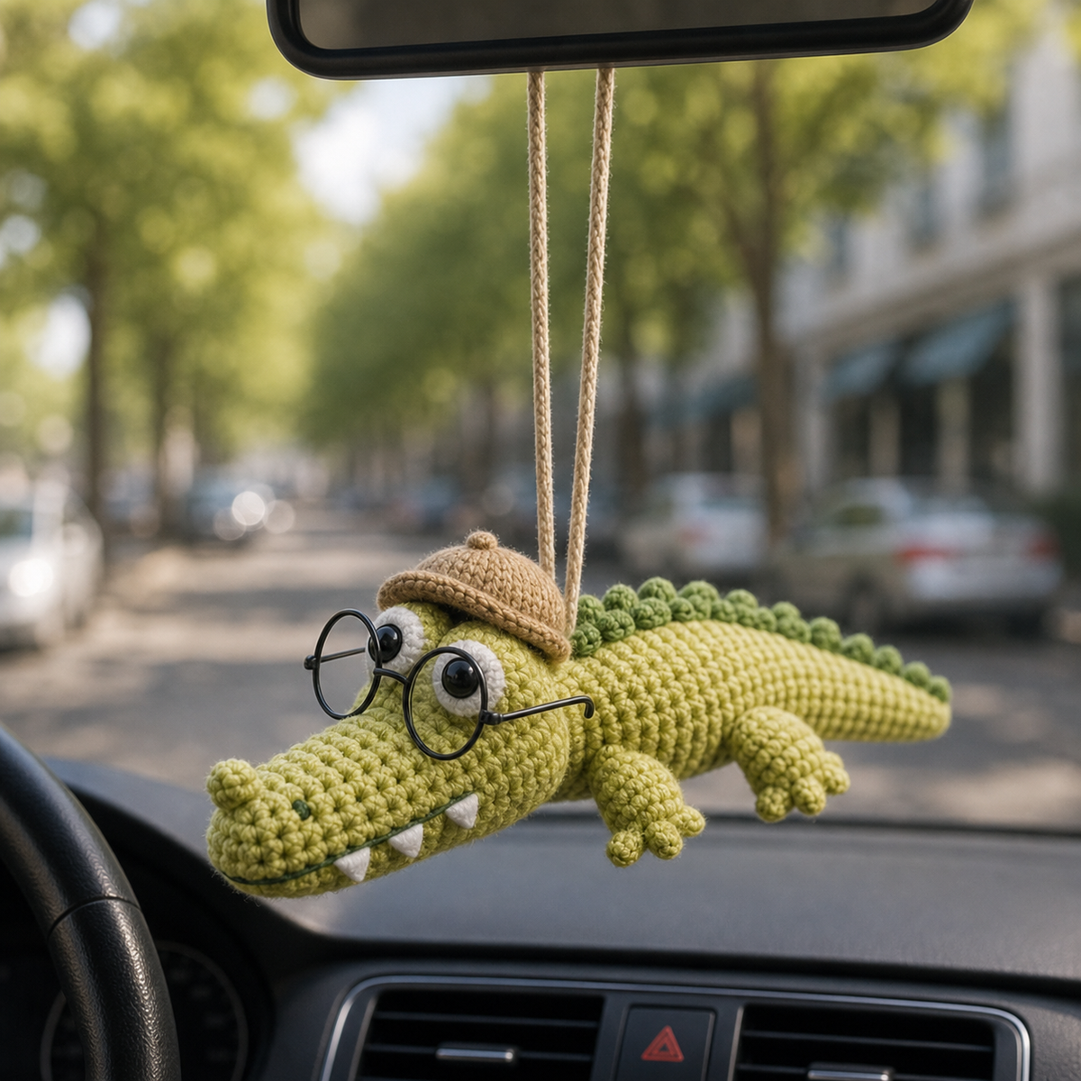 Crochet Car Hanging – Sea & Animal Friends Rearview Mirror Charm