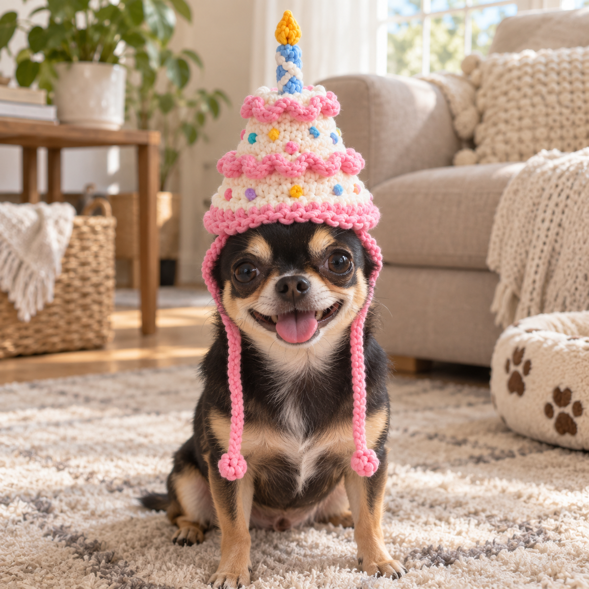 Crochet Pet Hat – Birthday Party Styles