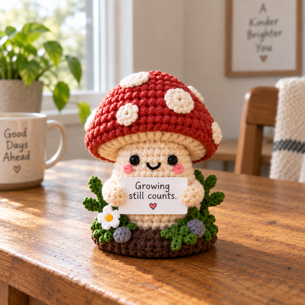 Amigurumi Emotional Support – Cozy Object Friends with Custom Message