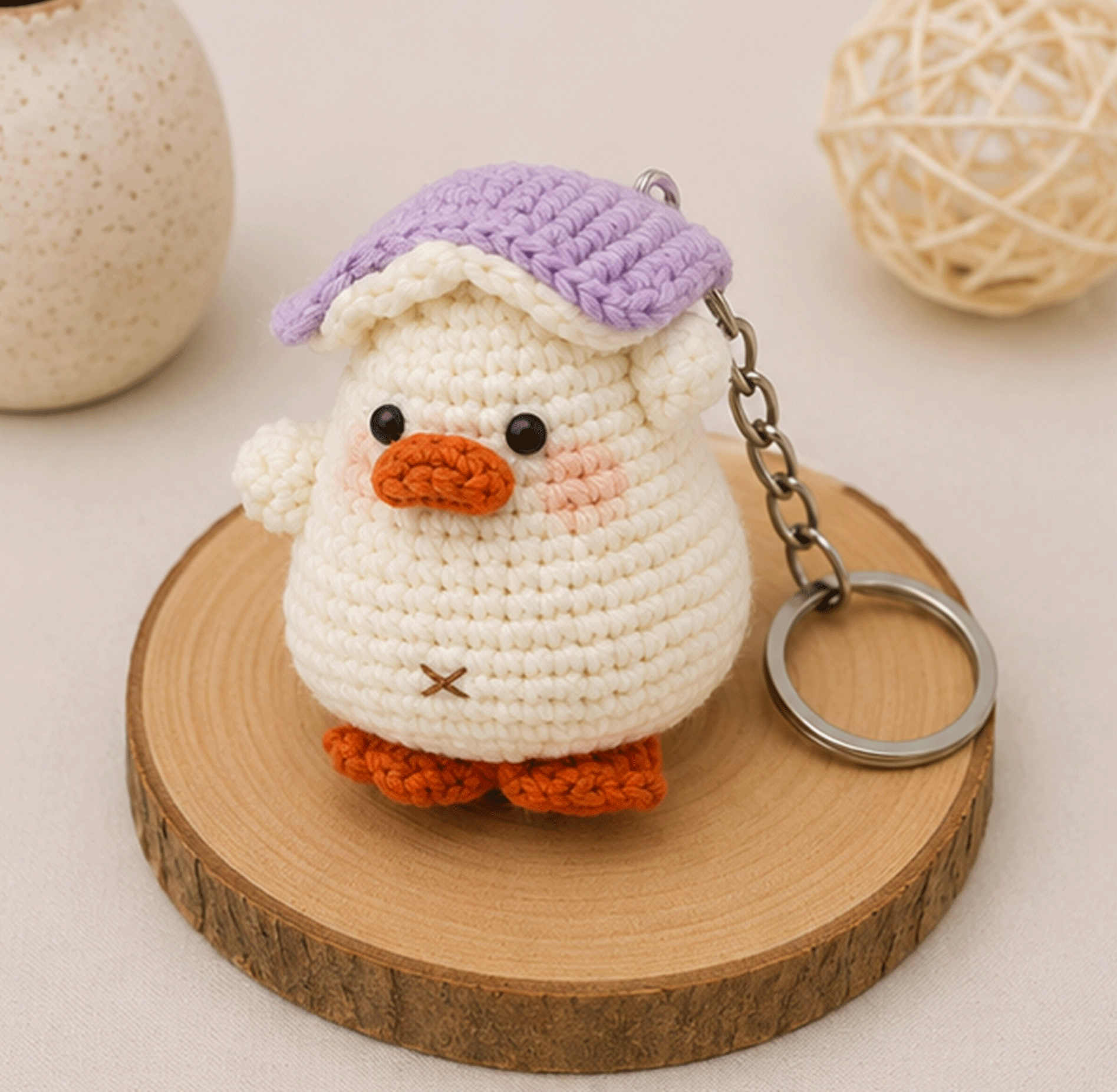Crochet Keychain – Little Chick Friends