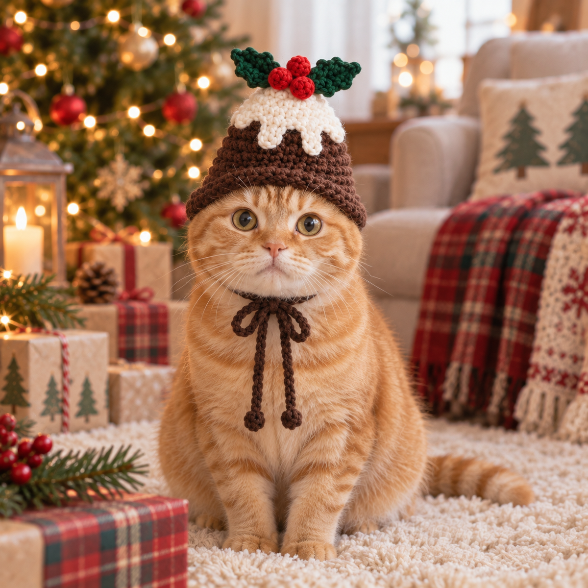 Crochet Pet Hat – Christmas Holiday Styles
