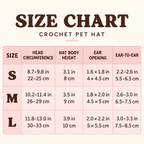 Custom Name Crochet Pet Hat – Bunny, Strawberry, Cow & Mushroom