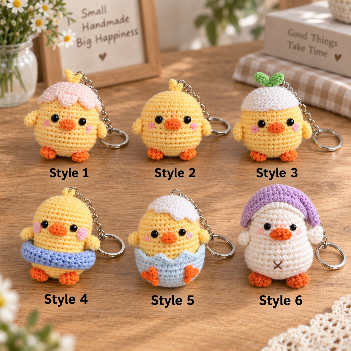 Crochet Keychain – Little Chick Friends