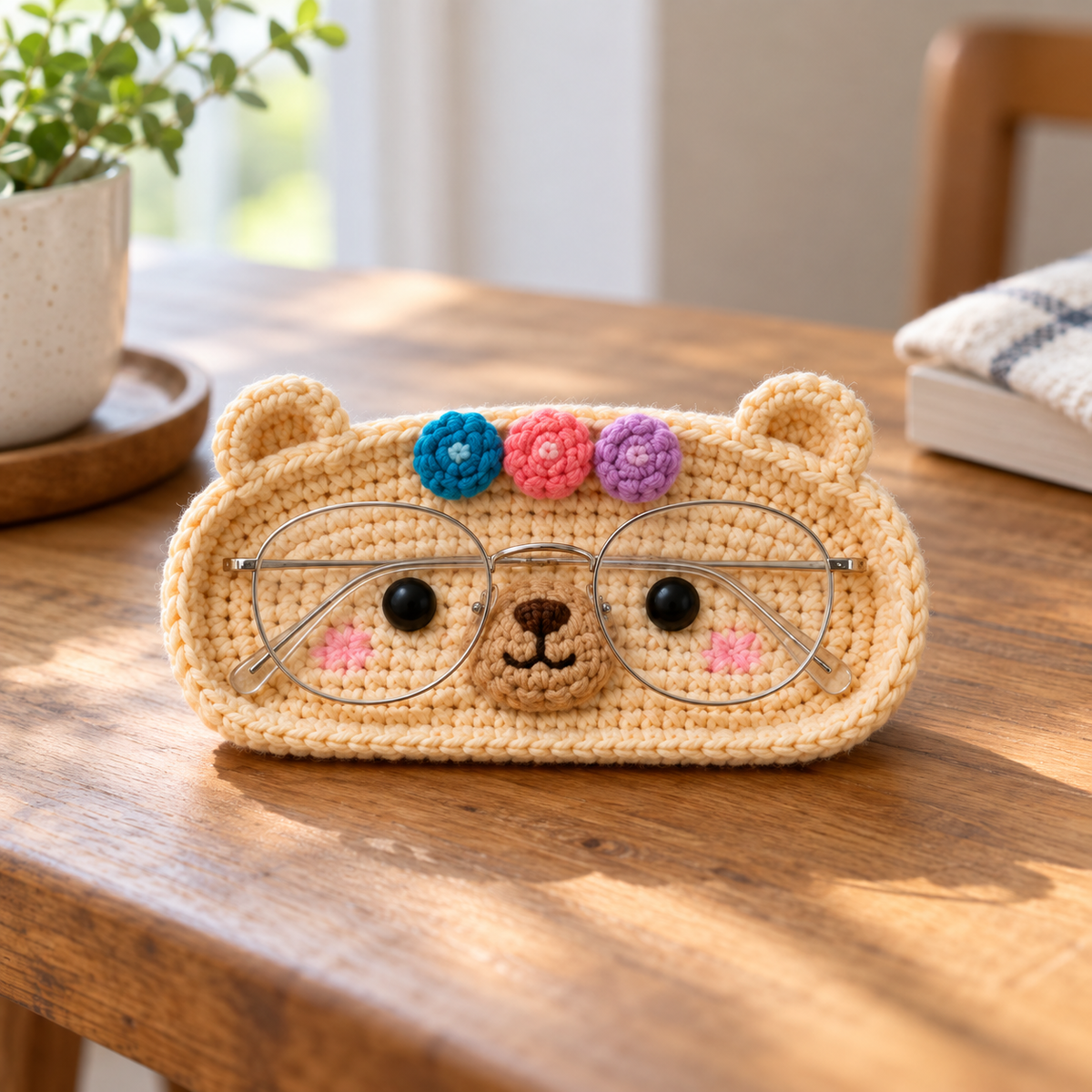 Crochet Glasses Holder – Whimsy Critter Faces