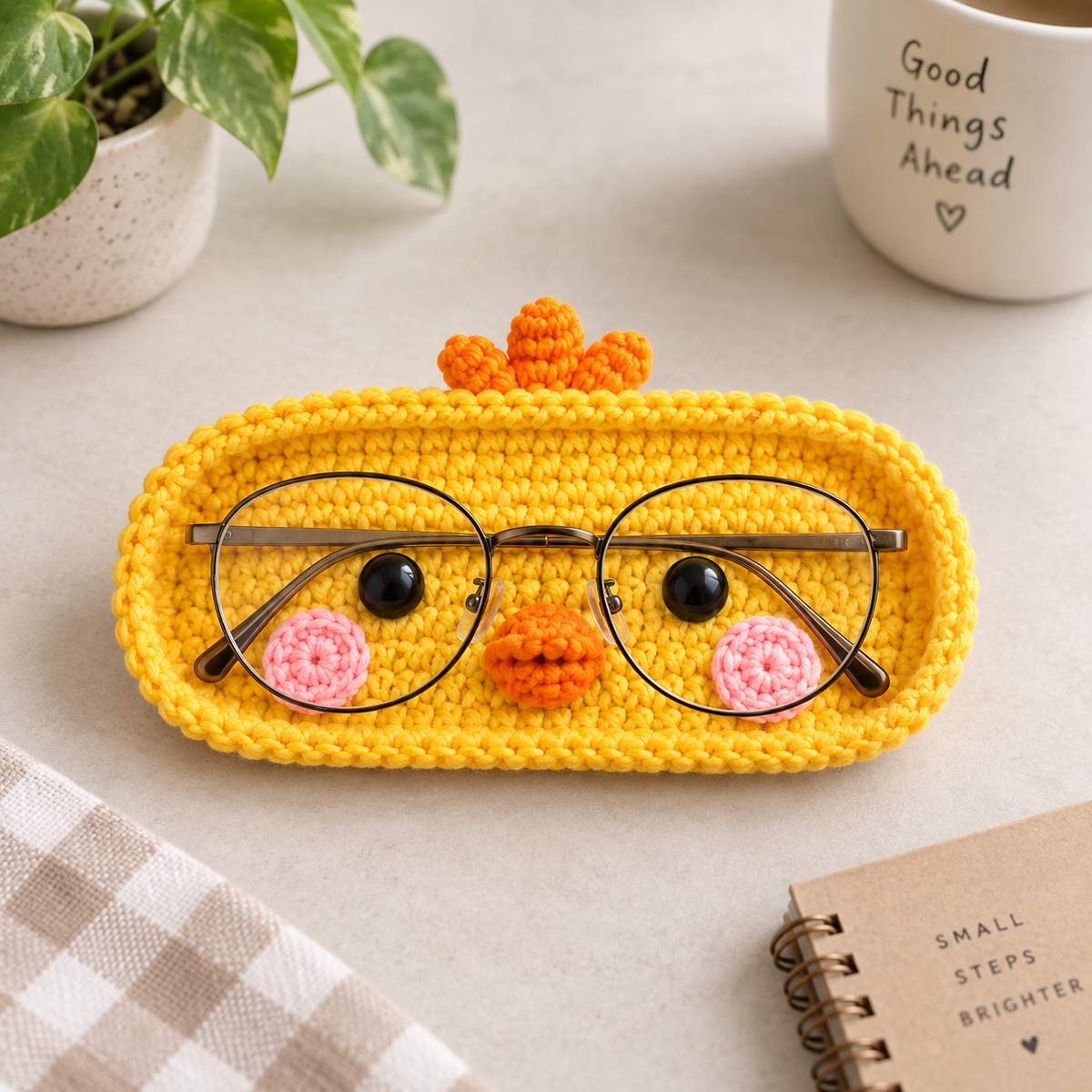 Crochet Glasses Holder – Playful Animal Faces