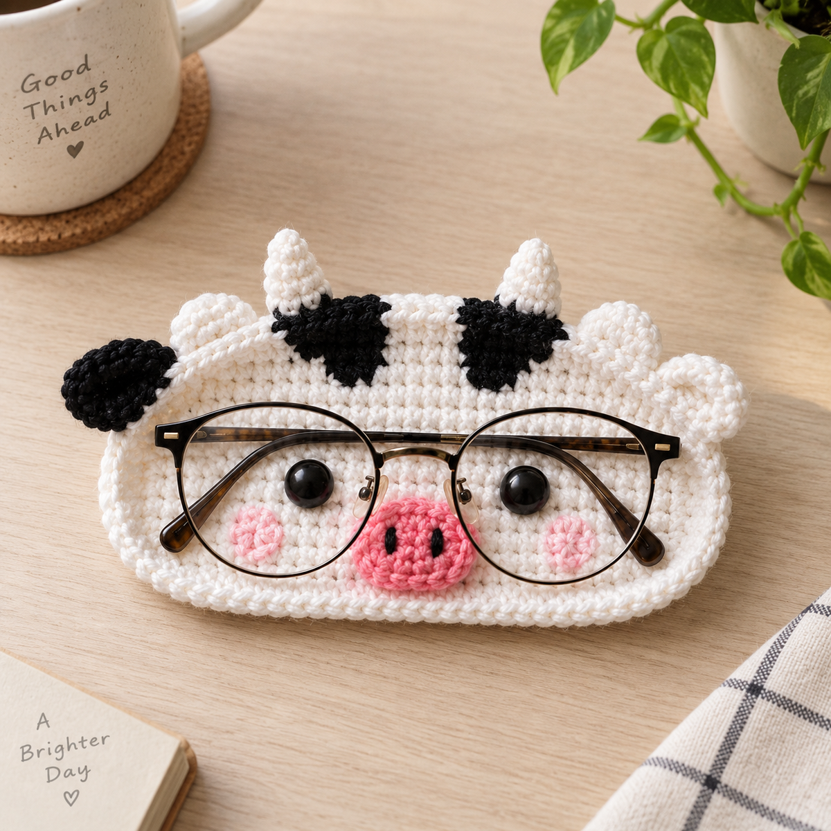 Crochet Glasses Holder – Playful Animal Faces